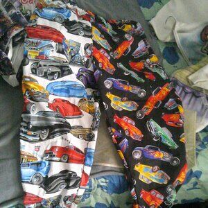 Unisex Large Muscle car/Route 66 Elastic Waist Pants-Homemade-Unique!